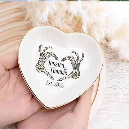 Custom Skeleton Hand Ring Dish Engagement Gift, Funny Engaged Ring Holder - Image 2