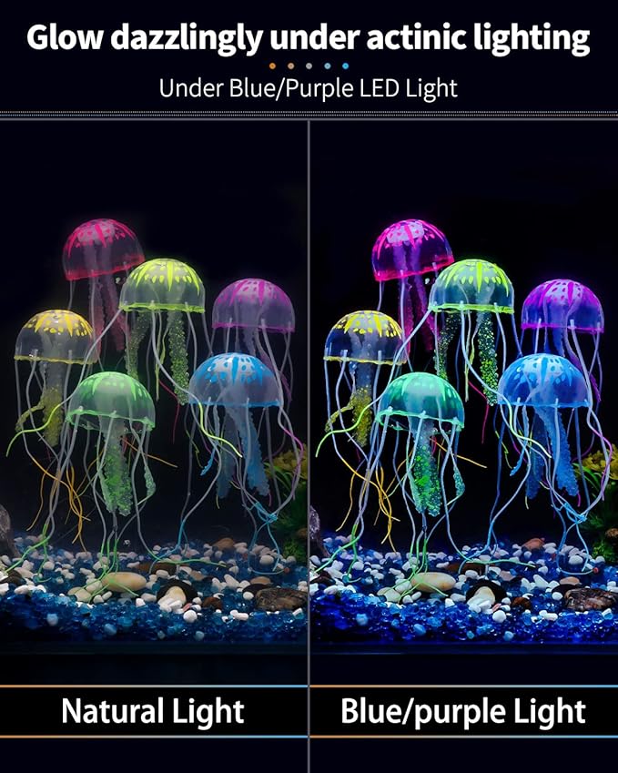 Uniclife 6 Pcs Glowing Jellyfish Ornament Decoration - Image 2