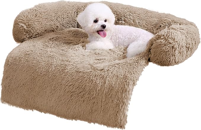 HACHIKITTY Calming Pet Sofa Bed Mat, Washable Plush Couch Cover, Furniture by HACHIKITTY