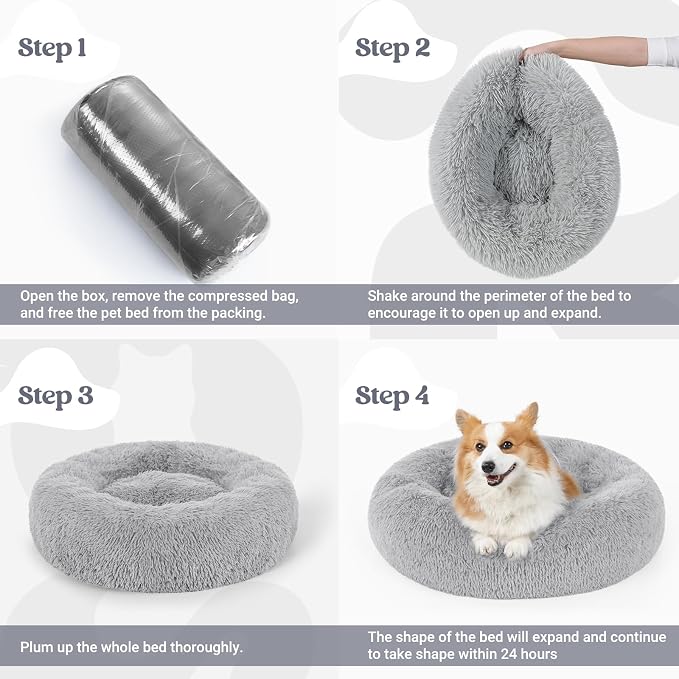 rabbitgoo Calming Dog Bed for Small Medium, 30 inches Pet Bed Machine Washable - Image 9