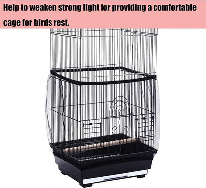 Allazone Bird Cage Seed Catcher, Large Bird Cage Cover, 75-118'' Universal - Image 6