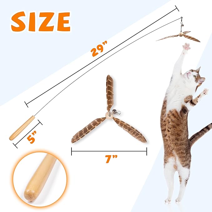 JXFUKAL Cat Wand Toys, Interactive Cat Toys - Image 4