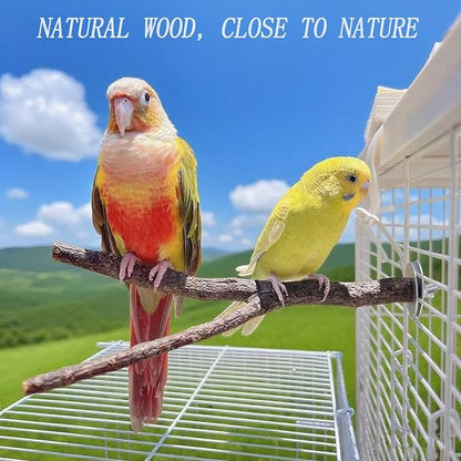 8 PCS Natural Wood Bird Perches Stand - Image 7