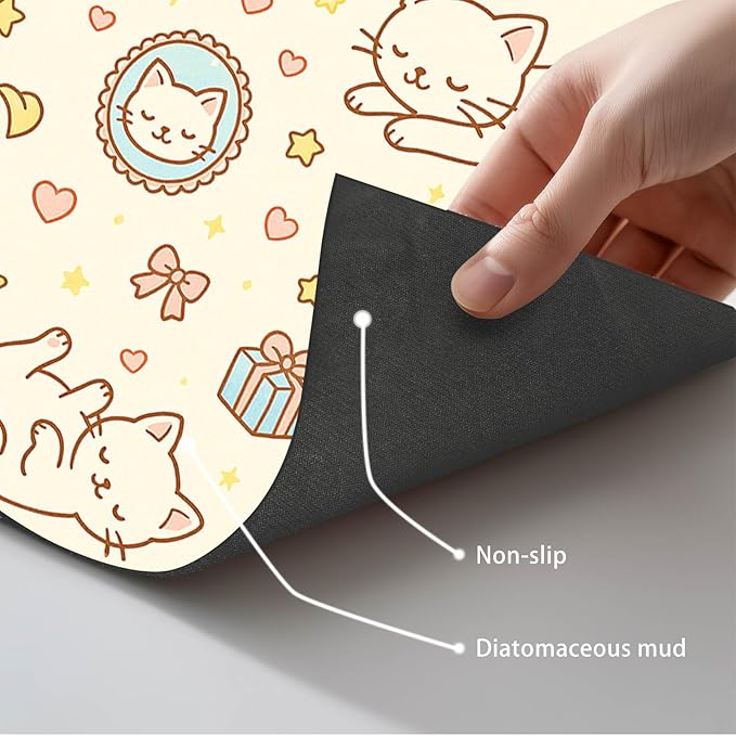 Cute Sweet Cat Food Mat for Dog Food Mat Food and Water Bowl Pet Feeding Bowl - Image 5