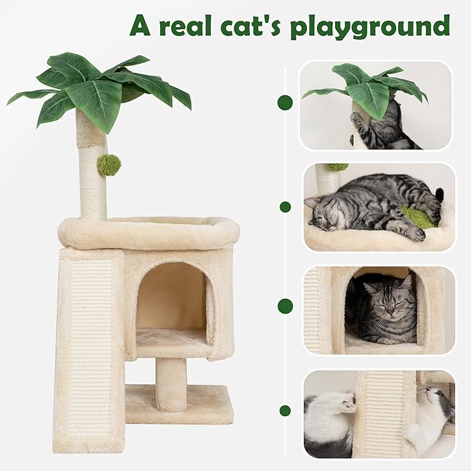 Meowoou Palm Cat Tree Tower for Indoor Cats - Image 3