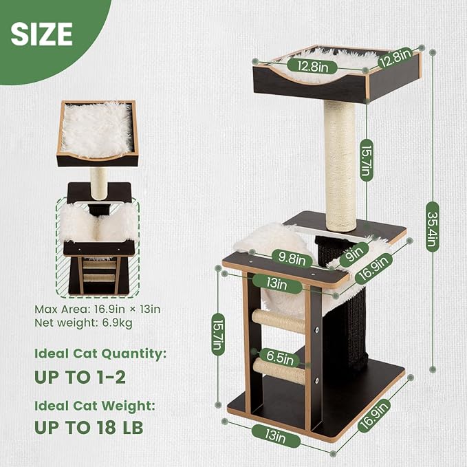 Cat Tree, 37.4-Inch Cat Tower - Image 2