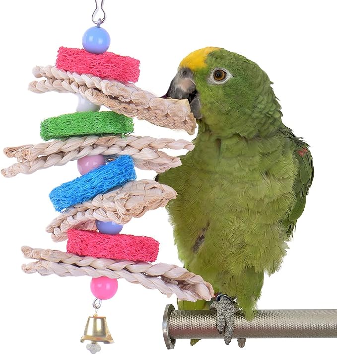 Hypeety Pet Bird Parrot Swing Chewing Toy Natural Sepa Takraw by Hypeety