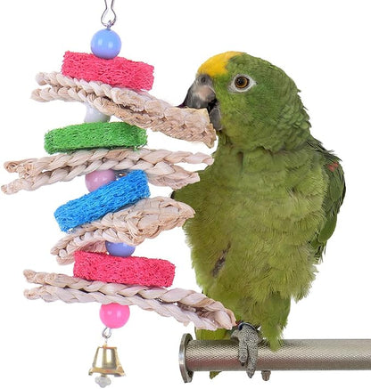 Hypeety Pet Bird Parrot Swing Chewing Toy Natural Sepa Takraw by Hypeety
