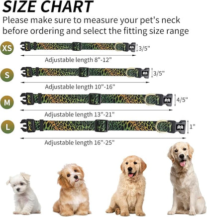 QQPETS Adjustable Soft Dog Collar: Print Flower Pink Multicolor Cute Patterns - Image 6