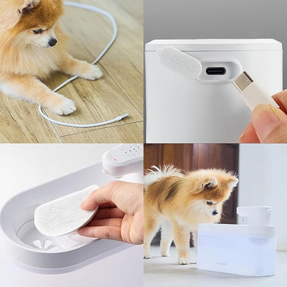 ELECOM Silent Cordless Automatic Pet Water Fountain, 2.5L Capacity, Motion - Image 3