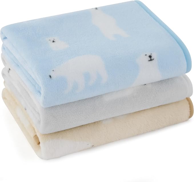 Bedsure 1 Pack 3 Pet Blankets, Super Soft Fluffy Premium Fleece Flannel by BEDSURE