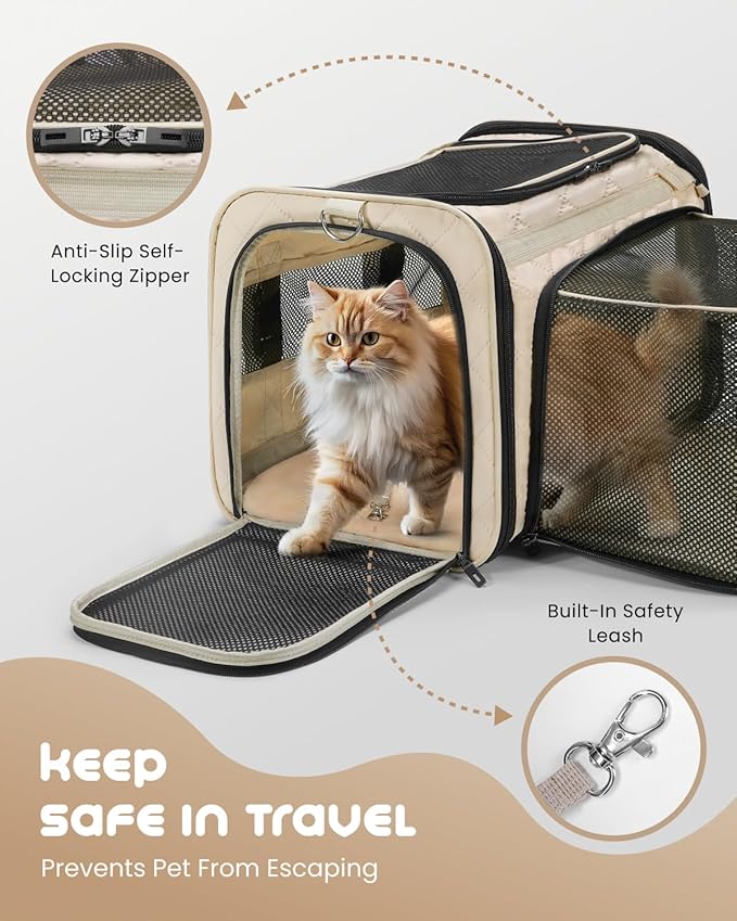 MIDOG Cat Carrier Soft for Small to Medium-Sized Cats, TSA Airline Approved - Image 4