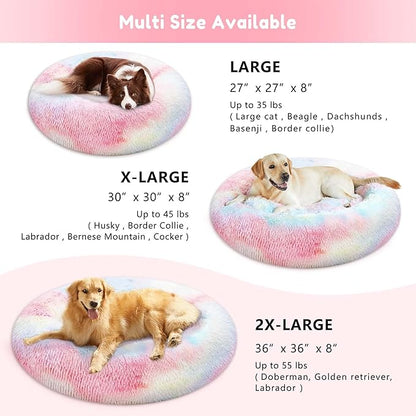 WESTERN HOME WH Calming Dog & Cat Donut Cuddler, Anti-Anxiety Warming Cozy Soft - Image 5