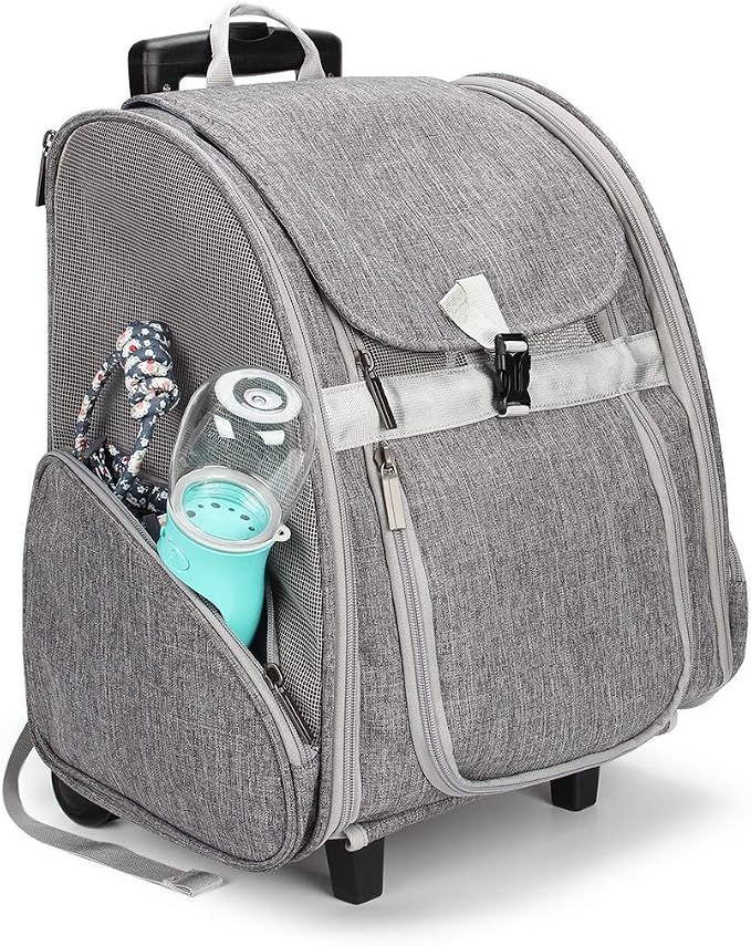Lollimeow Pet Rolling Carrier, Dog Backpack - Image 7