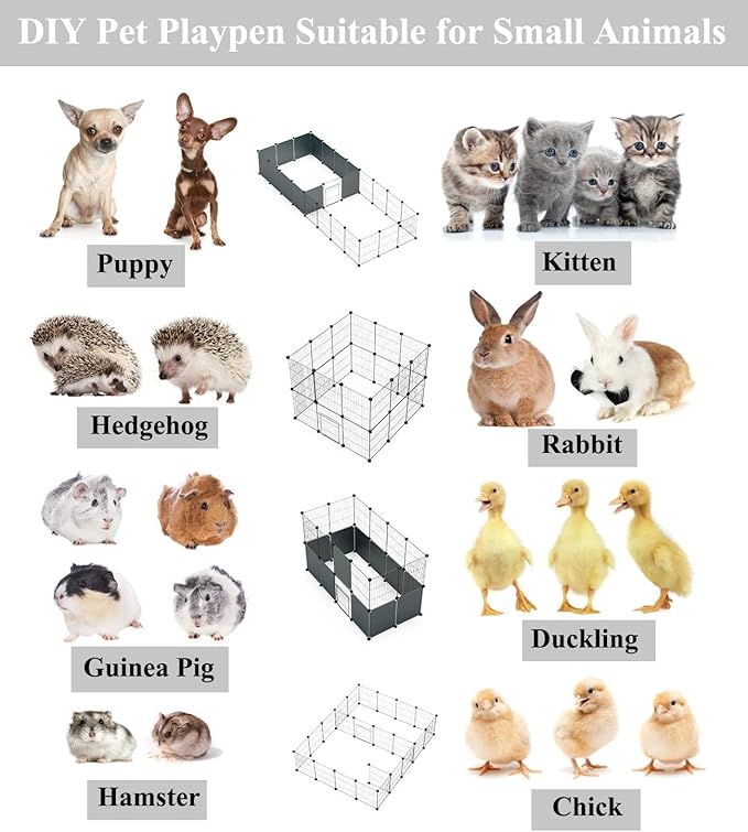 LANGXUN 16pcs Small Animal Pet Playpen - Image 7