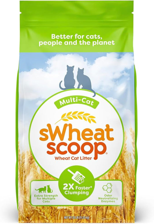 sWheat Scoop Natural Wheat Multi-Cat Litter, Superior Clumping by sWheatScoop