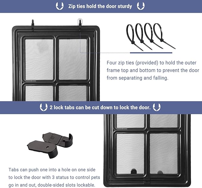 NAMSAN Dog Screen Door, Passage Size 12 x 16 inches, Dog Door - Image 4