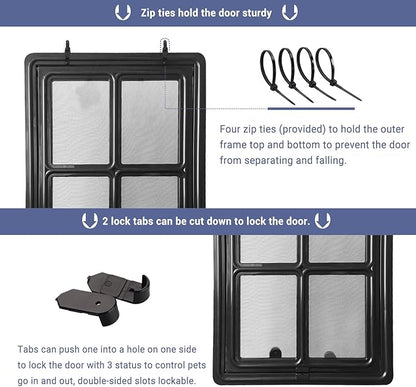 NAMSAN Dog Screen Door, Passage Size 12 x 16 inches, Dog Door - Image 4