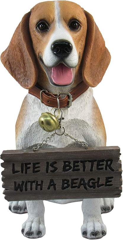 DWK Front Porch Dog Outdoor Welcome Sign Decorative Statue | Cute Dog Welcome - Image 5