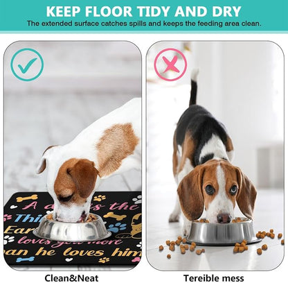 Pet Feeding Mat for Floors Waterproof Dog Mat for Food and Water Absorbent - Image 5