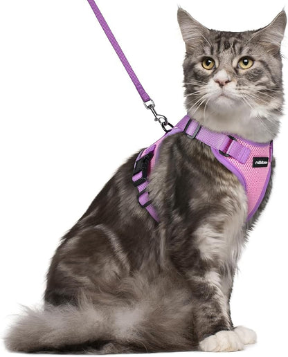 rabbitgoo Cat Harness and Leash Set, Escape Proof Soft Adjustable Vest Harnesses by rabbitgoo