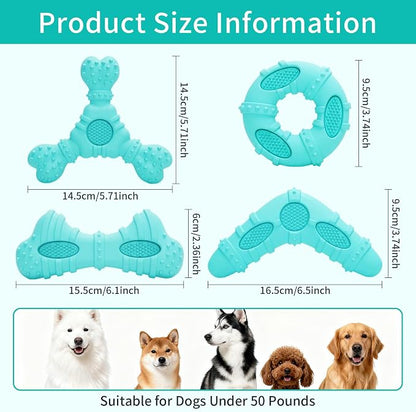 Natural Rubber Dog Chew Toys 4Pack, Tough Dog Toys - Image 3