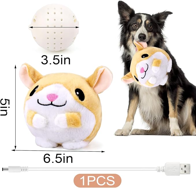 BABORUI Interactive Dog Toys Hamster, Jumping Squeaky Dog Toys - Image 5