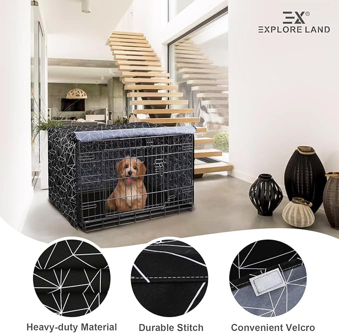 Explore Land Pattern Dog Crate Cover - Image 4