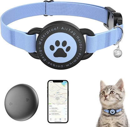 GPS Cat Tracker Collar, Smart Pet Activity Tracker, No Monthly Fee, Work by Vebiso