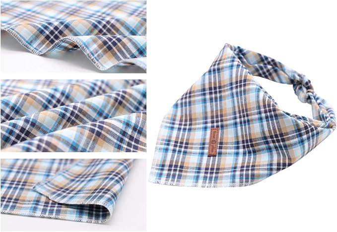 Lionet Paws Dog Bandana Washable Cotton Handkerchief Scarf Triangle Bandana - Image 2