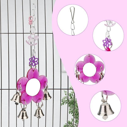 Hypeety Pet Bird Mirror with Bell Interactive Parrot Toy - Image 3