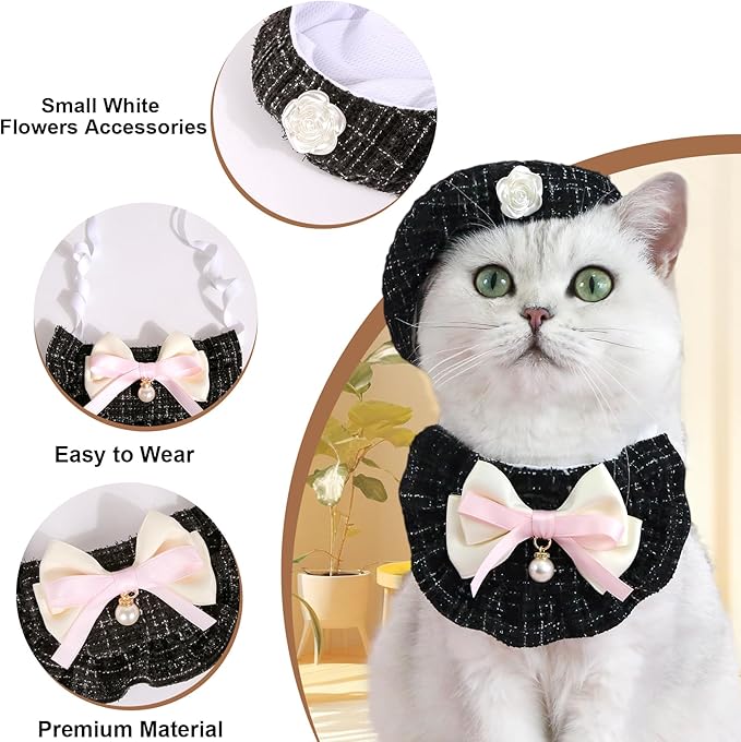 HOWWFALY 2PCS Cat Beret Hat - Image 5