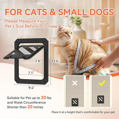 LIBBEPET Cat Door for Screen Door, Lockable Cat Screen Door for Cats & Small - Image 3