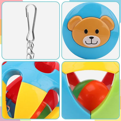 Hypeety Pet Parrot Toy Plastic Colorful Birds Ball - Image 4