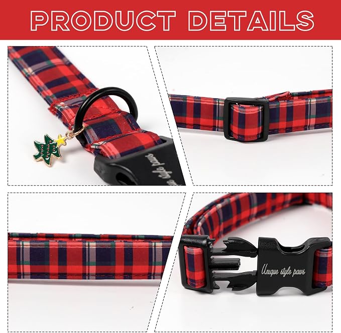 Unique Style Paws Christmas Dog Collar Plastic Buckle - Image 3