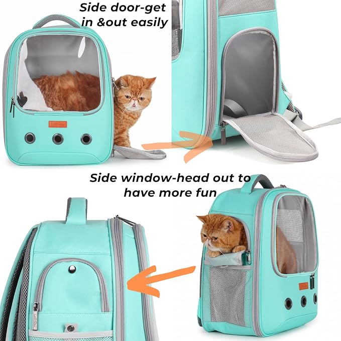 Lollimeow Pet Carrier Backpack, Bubble Backpack Carrier, Cats and Puppies - Image 4