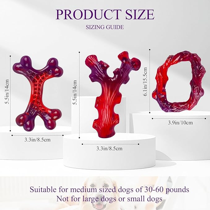 6-Pack Indestructible Dog Toys for Large Breed: Dog Toys for Aggressive Chewers - Image 3