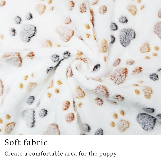 1 Pack 3 Blankets Super Soft Fluffy Premium Fleece Pet Blanket Flannel Paw - Image 5