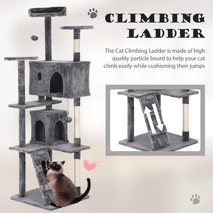 Heavy Duty Cat Tree Tower, Cat Condo, Hanging Ball - Image 5