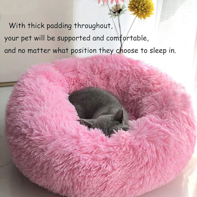BODISEINT Modern Soft Plush Round Pet Bed - Image 2