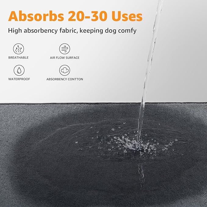 Washable Pee Pads for Dogs, 24x36 4 Pack Reusable Whelping Pads, Absorb Dog - Image 9