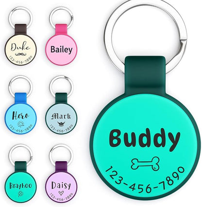 Silent Silicone Dog Tags, Custom Engraved Pet ID Tags by Brayhoo