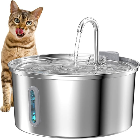 Cat Water Fountain Stainless Steel: Cat Fountain by KOOGMOON