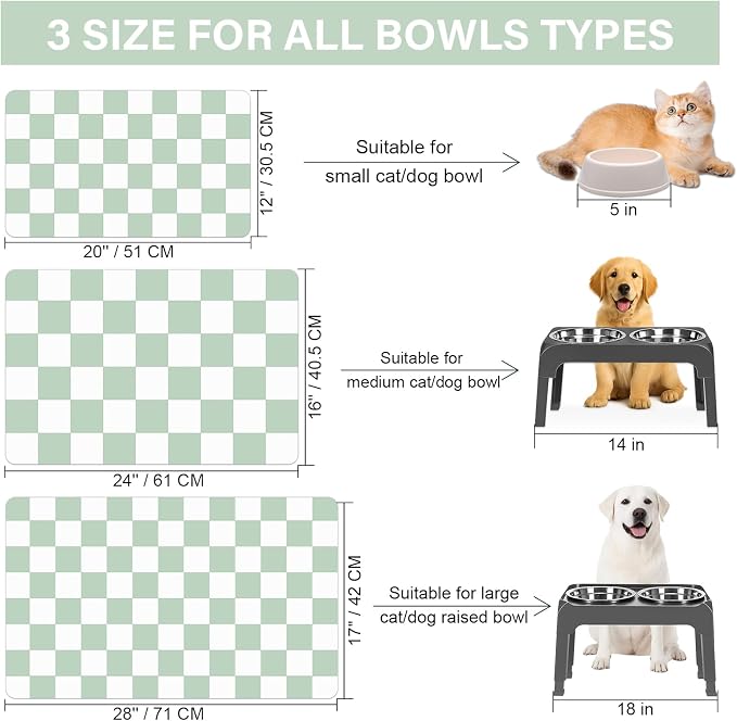 Cat Food Mat - 12"x 20" Cat Dog Mats - Image 4