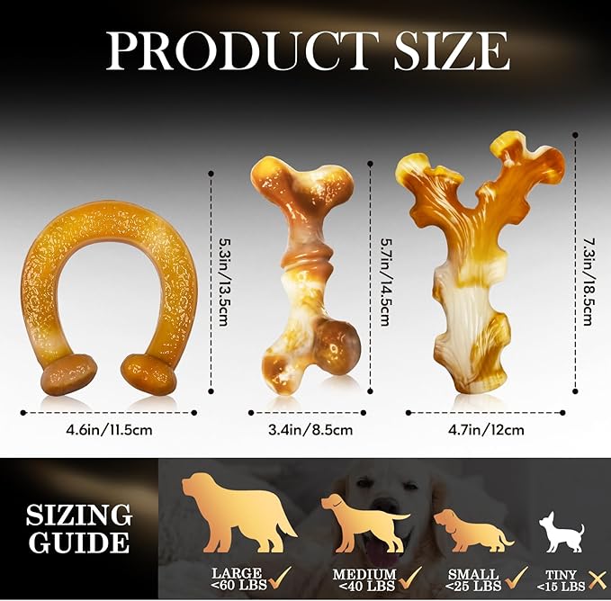 Heavy Duty Chew Toys 3 Pack for Aggressive Chewers - Image 3