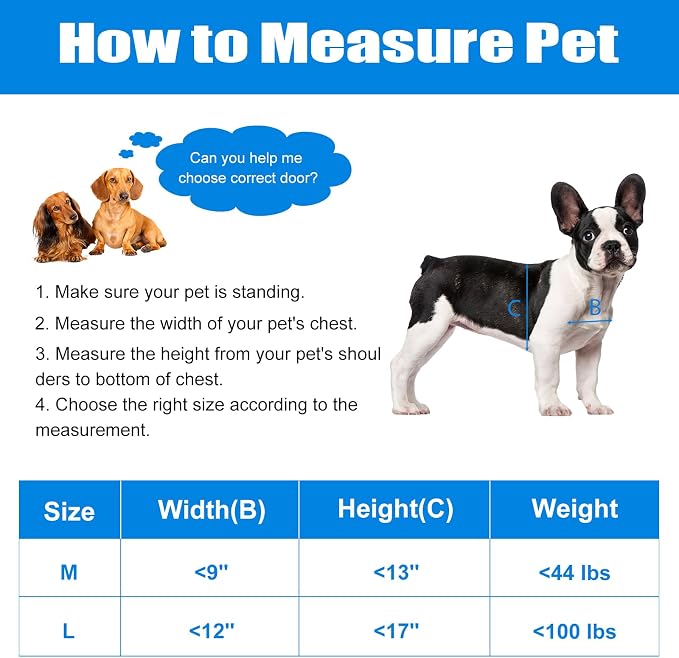 Aluminum Pet Door with Panels, Durable Dog Door with Automatic Closing Magnetic - Image 4