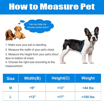 Aluminum Pet Door with Panels, Durable Dog Door with Automatic Closing Magnetic - Image 4
