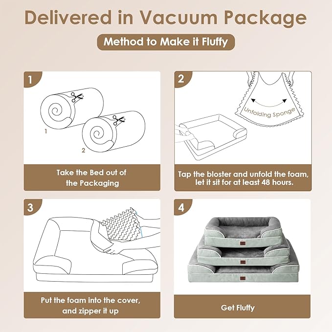 EHEYCIGA Orthopedic XL Dog Beds, Waterproof Memory Foam Dog Bed - Image 7