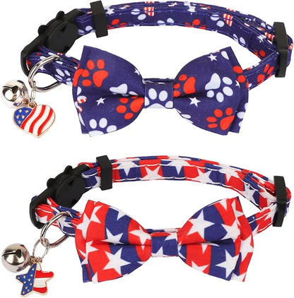 ADOGGYGO American Flag Cat Collar Breakaway by ADOGGYGO