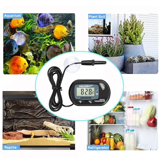 AQUANEAT 2 Pack Aquarium Thermometer, Fish Tank Thermometer, Digital - Image 7